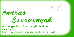 andras cservenyak business card